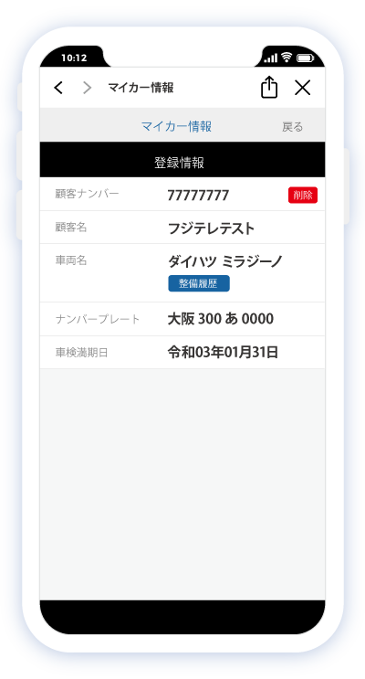 マイカー情報